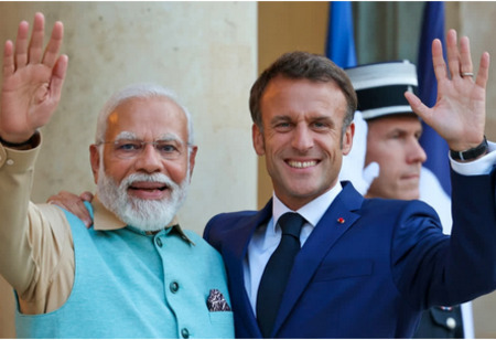 French President Lands in Mumbai For AI Summit, Bilateral Talks